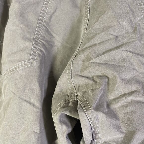 Kuhl Shorts Men 36 Green Cargo  Hiking Utility Outdoor Vintage Patina Dye - Picture 11 of 16